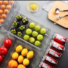 Kingrol BPA-free storage bin for cabinet organization and clean, safe storage