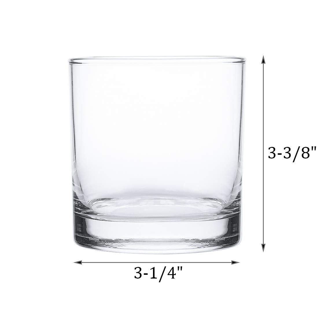 Kingrol 12-pack glass with heavy base provides stable, balanced drinks on any surface