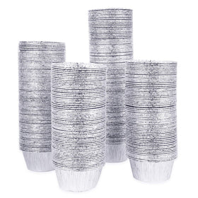 Kingrol 300-pack foil ramekins stacked for bulk use and easy storage