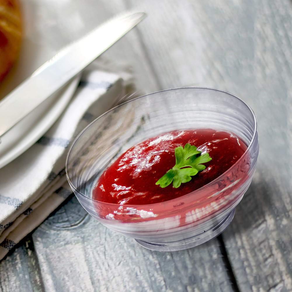 Kingrol stackable cups save space during prep and storage.