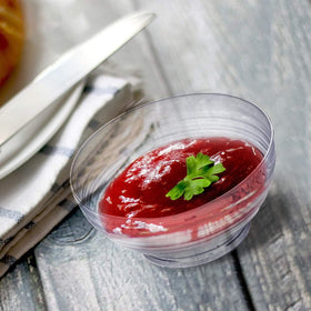 Kingrol stackable cups save space during prep and storage.