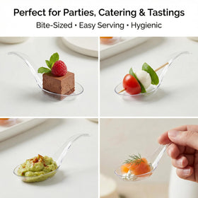 Kingrol wedding and party serving spoons for elegant bite-sized portions.