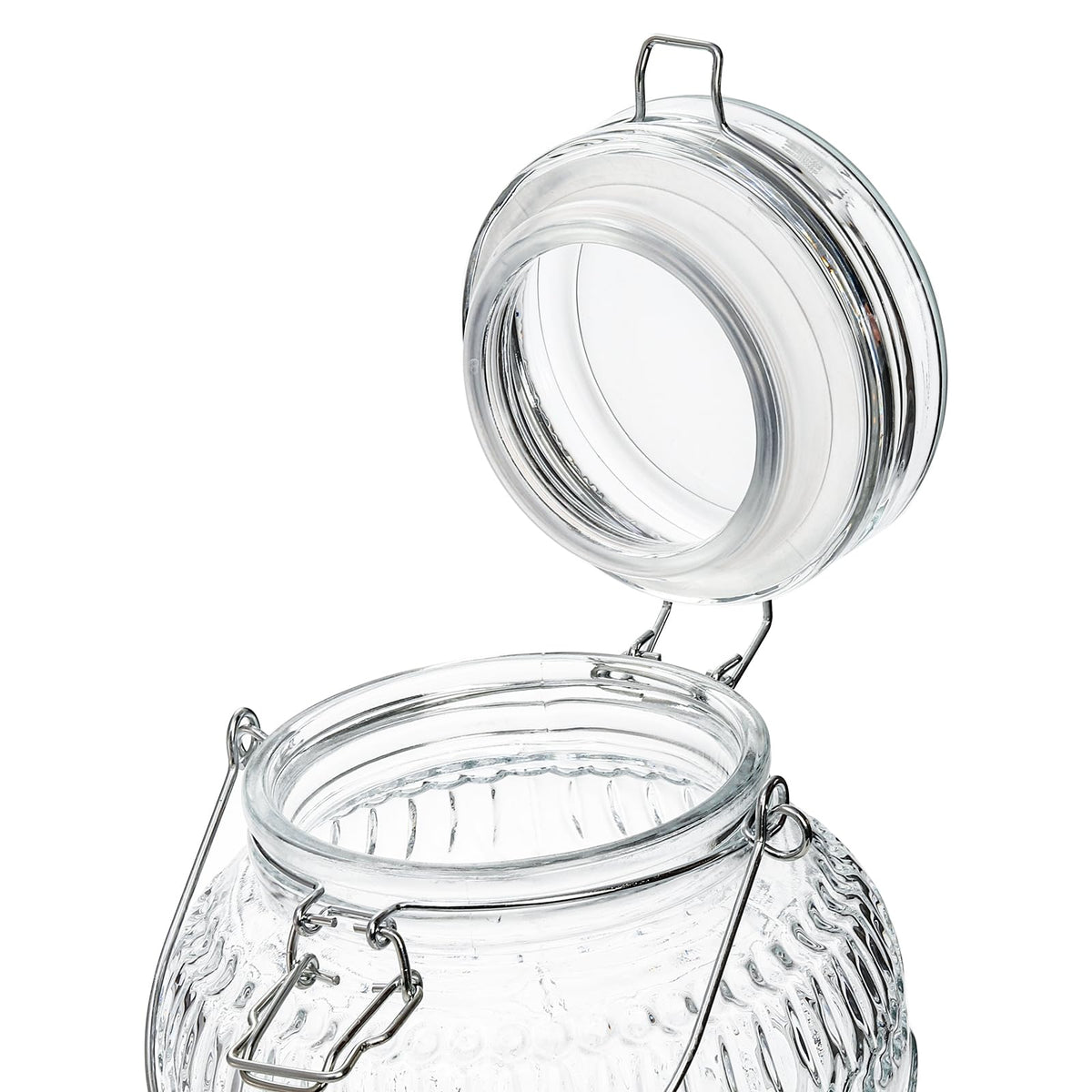 Kingrol wide-mouth glass drink dispenser ideal for easy filling and cleaning.