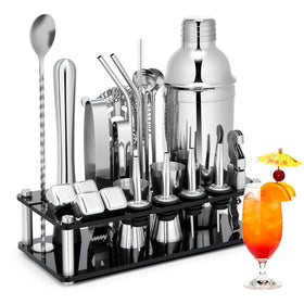 KINGROW cocktail shaker set 25oz showcased for home bartending versatility.
