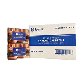 KingSeal natural birch wood picks in four sealed 750 packs
