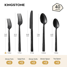 Kingstone 40-piece dinner fork with durable 18/10 stainless steel shine