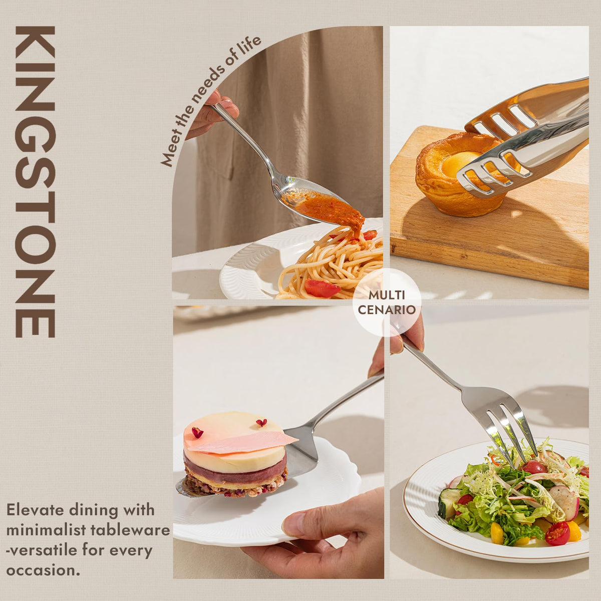 Kingstone soup ladle for smooth portions at family dinners.