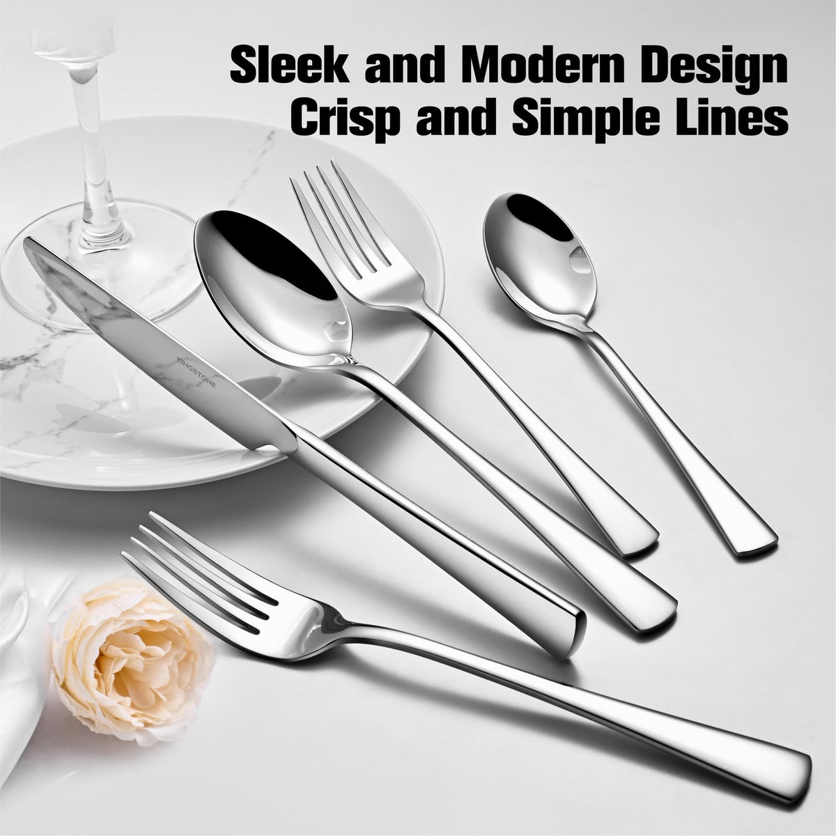 KINGSTONE dinner spoons with generous bowls for soups and cereals