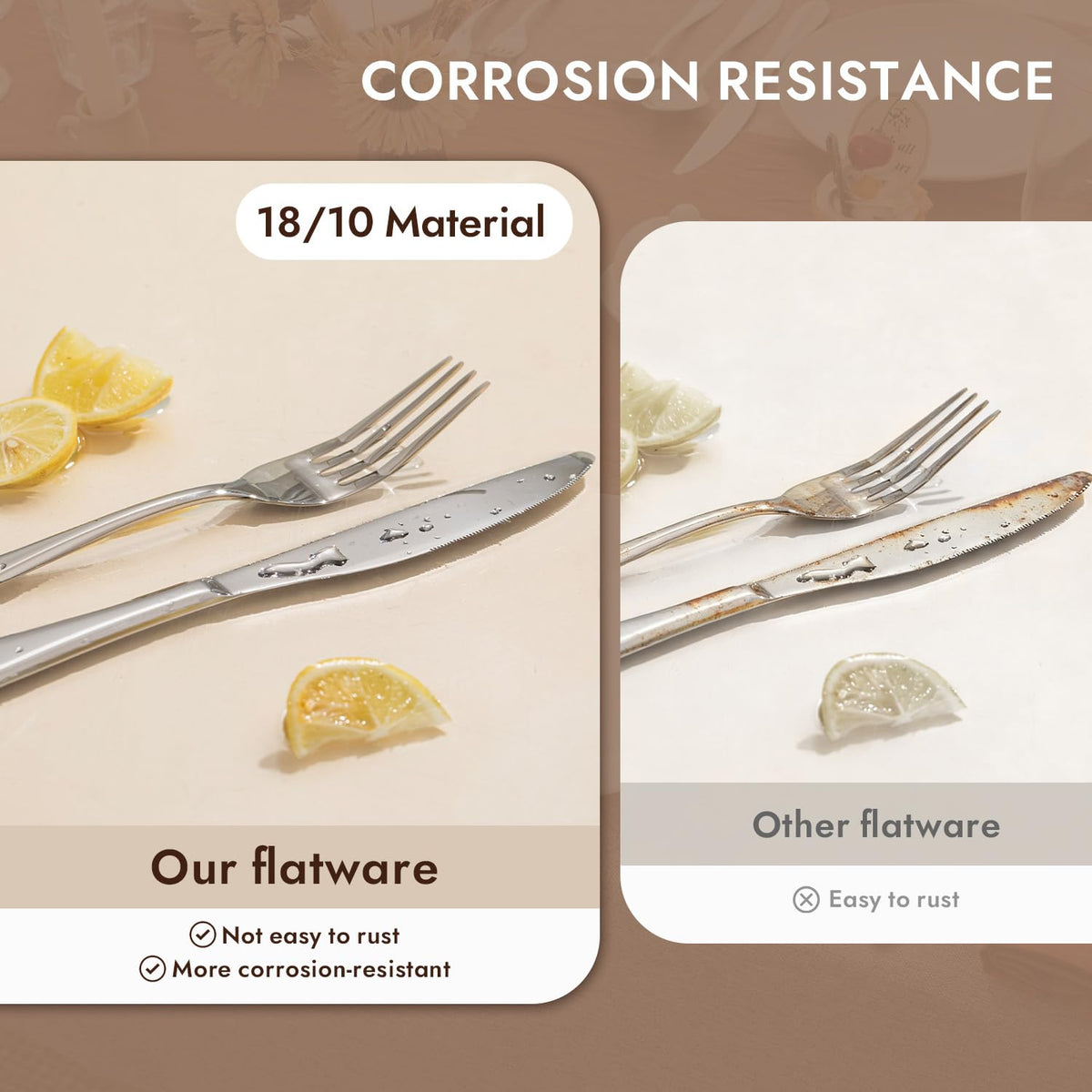 KINGSTONE dishwasher-safe flatware for easy cleanup after family meals.