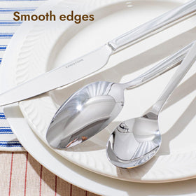 KINGSTONE flatware with mix-and-match compatibility for versatile table styling.