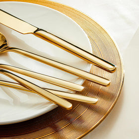 KINGSTONE gold dinner spoon with mirror polish for everyday meals