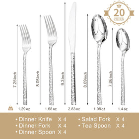 Kingstone hammered dinner fork with balanced weight for comfortable dining