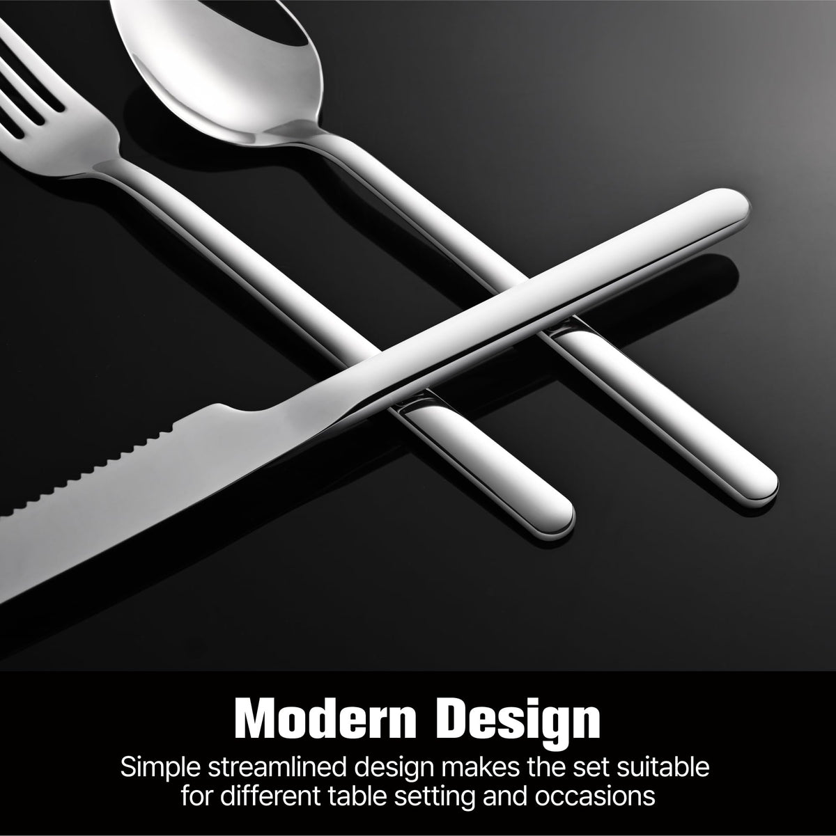 Kingstone modern dining setup demonstrating six-place service for home gatherings