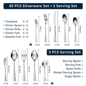 Serving utensils included for easy entertaining and family gatherings.
