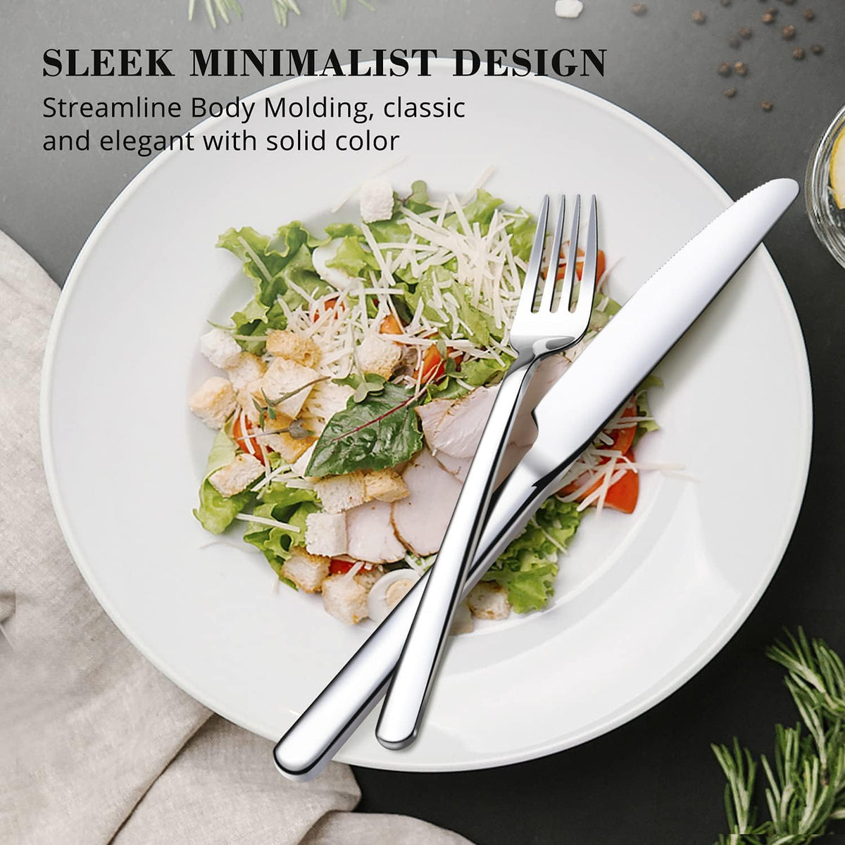 Kingstone 10-piece dinner spoon smooth mirror polish enhances table setting