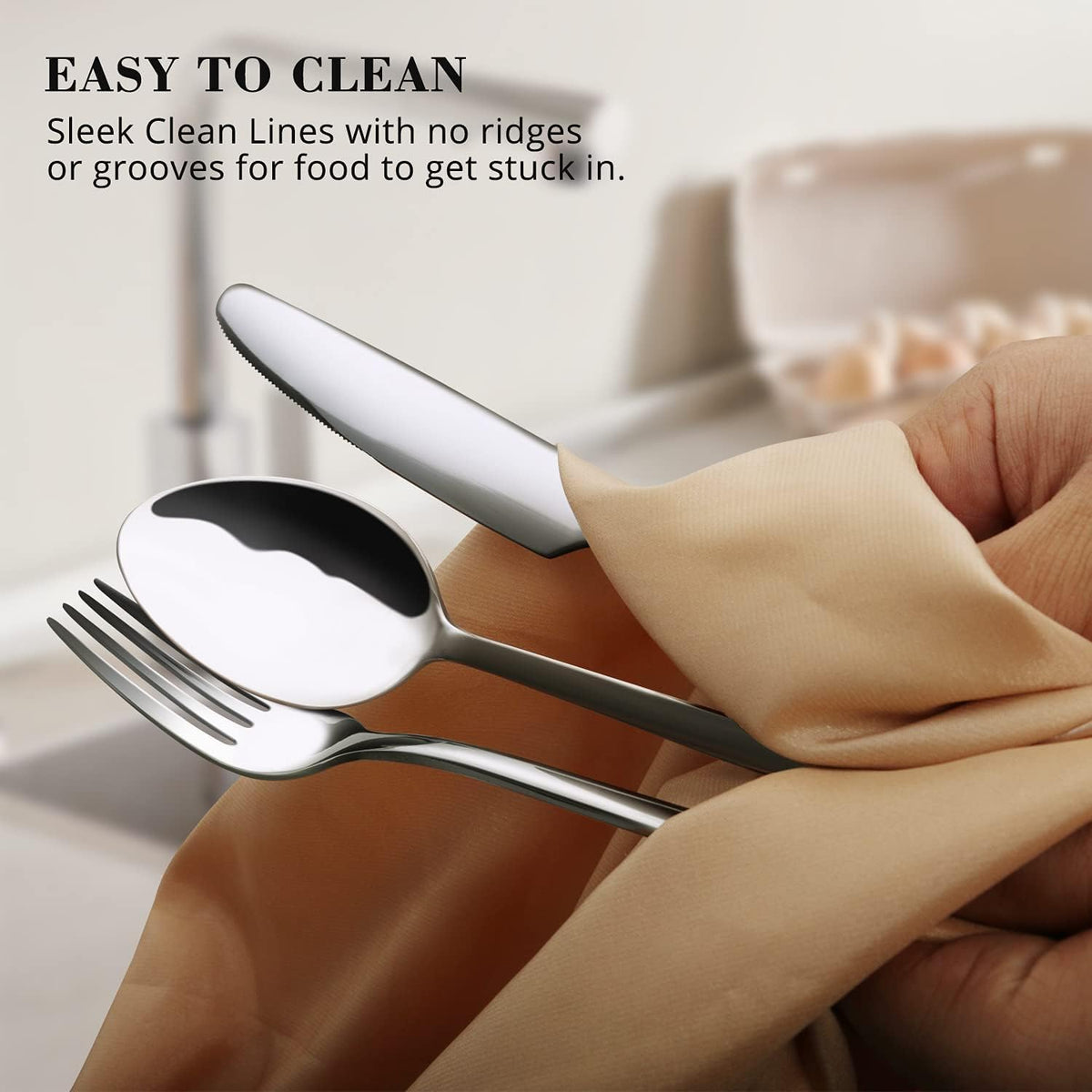 Kingstone 10-piece salad fork balanced grip for comfortable meals