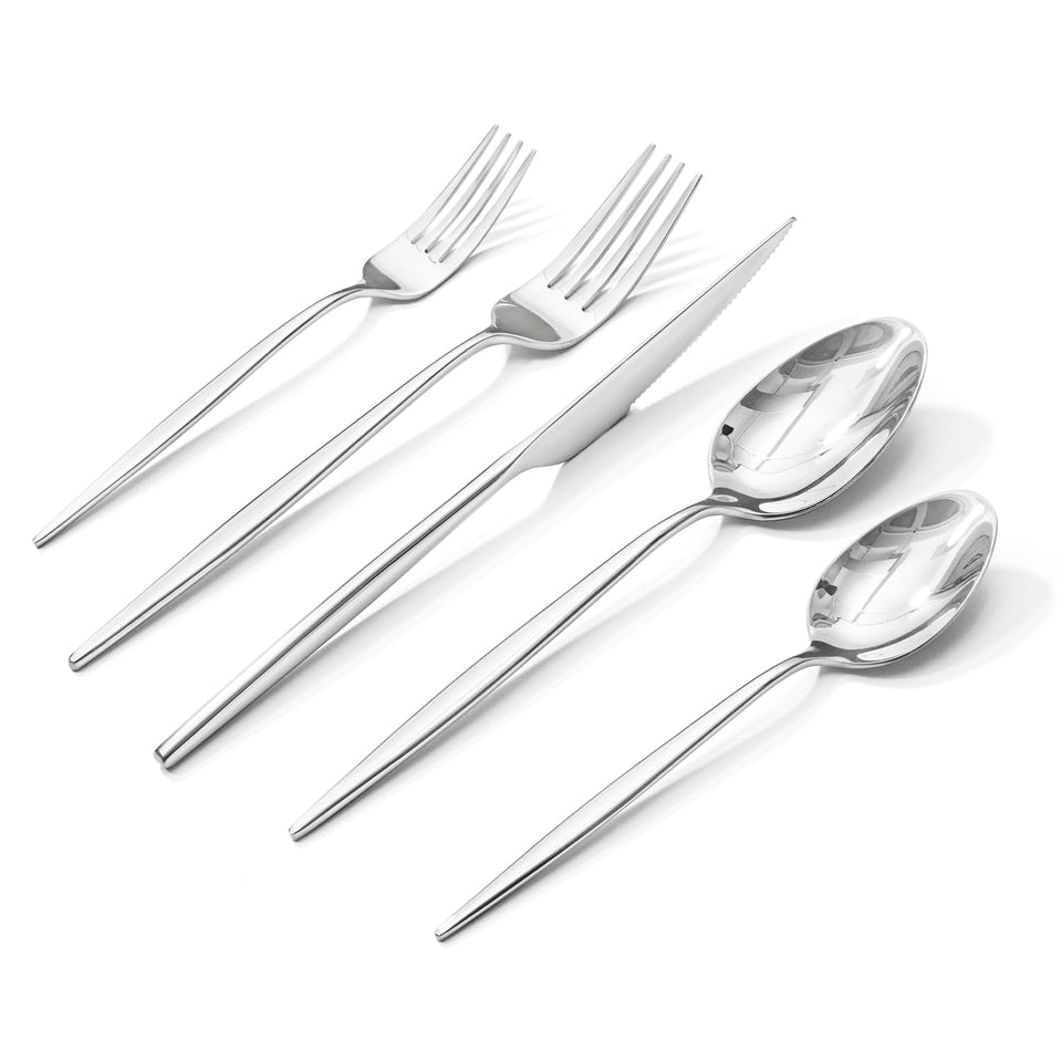 KINGSTONE silverware set 60pc dinner forks for everyday meals with durability.