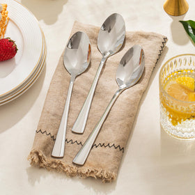 KINGSTONE stainless steel spoon shown with dishwasher-safe design for easy cleanup.