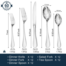 Kingstone teardrop-handle design for comfortable, elegant dining.