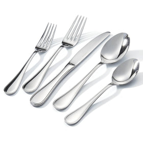 KINGSTONE teardrop dinner fork on table, showcasing durable, refined grip for everyday meals.