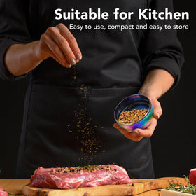 Kingtop colorful grinder in kitchen setting demonstrates everyday versatility.