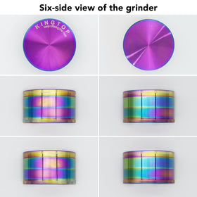 Kingtop 3-inch grinder with sealed lid reduces mess during use.