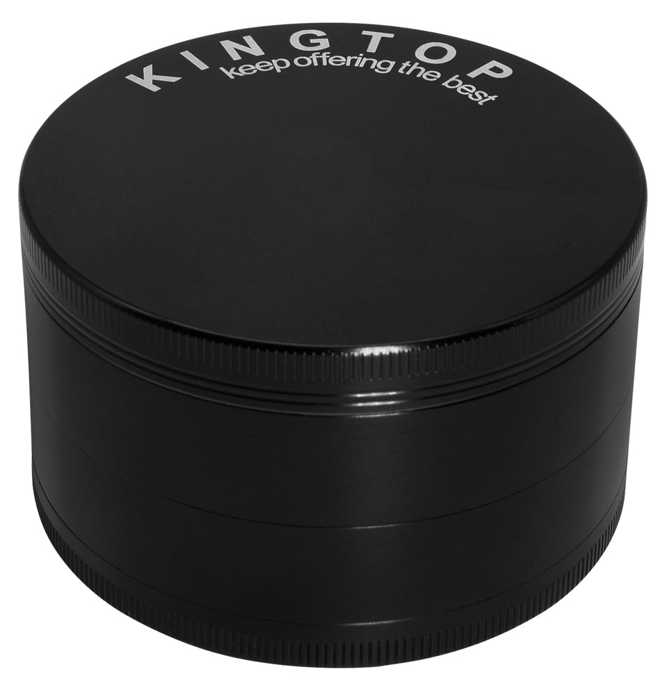 KINGTOP large 3-inch midnight black front view highlights ergonomic grip and durable zinc alloy body.