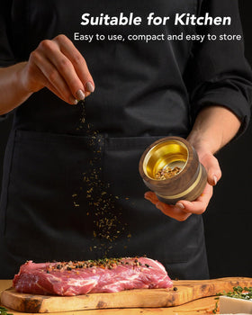 KINGTOP shell-free design simplifies cleaning after grinding dried spices.
