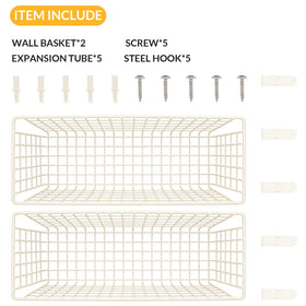 KINLINK installation-included baskets simplify quick, secure wall mounting.