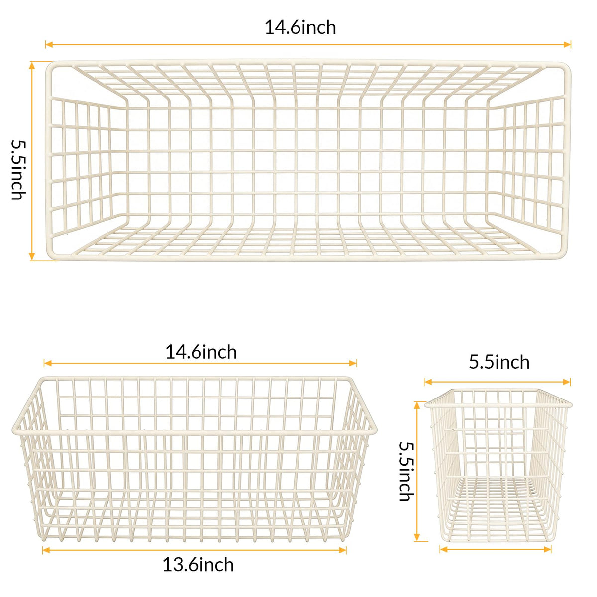KINLINK extra-large hanging basket wall mount storage demonstrates organized pantry and decluttered surfaces.
