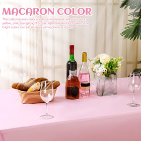 Kinlop pastel tablecloth on a rectangular 54x72 inch table