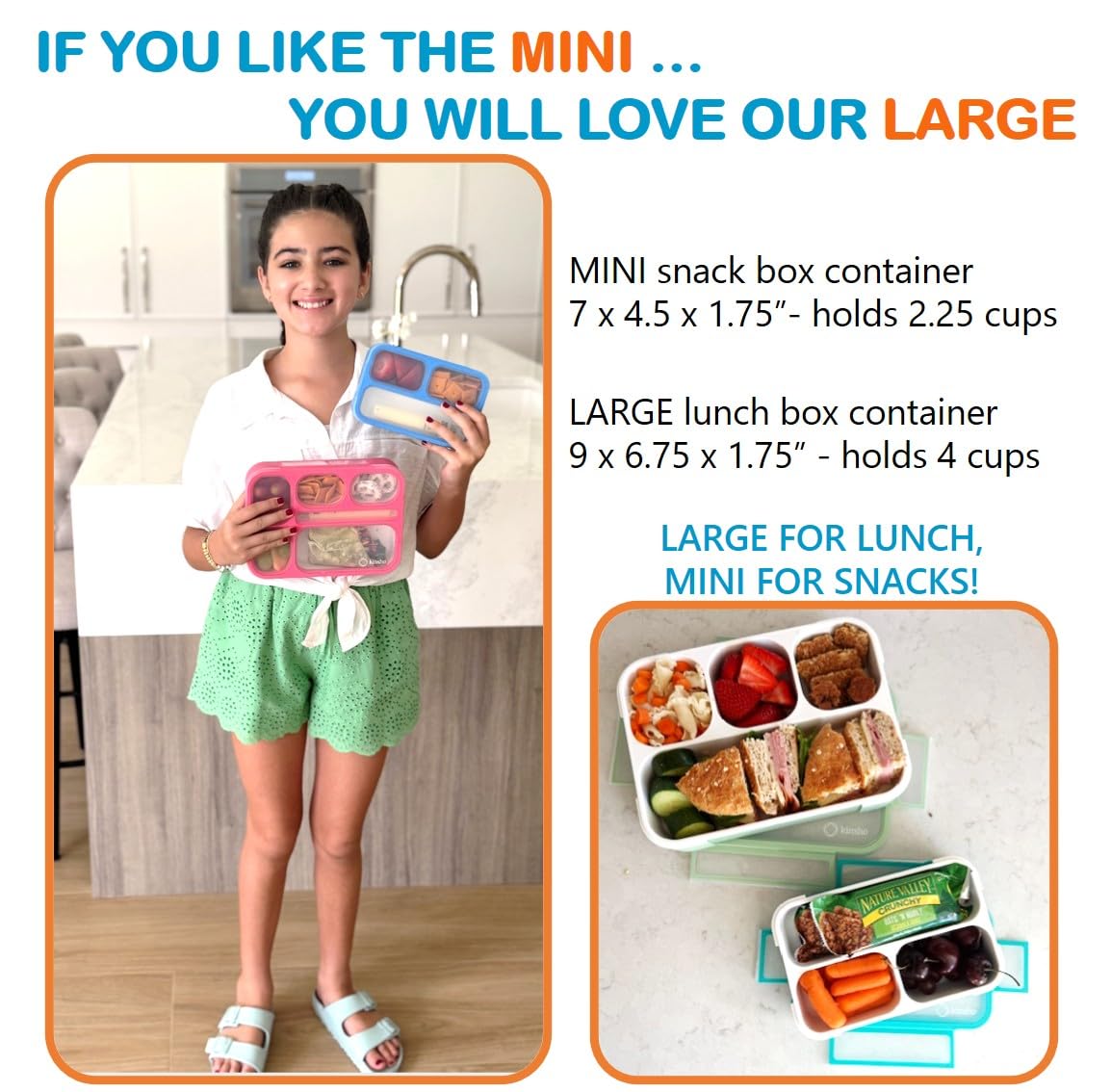Kinsho kid-friendly design supports easy packing and appealing lunches.