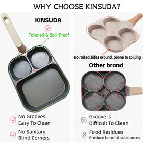 KINSUDA removable-handle pan demonstrates cool-touch design.