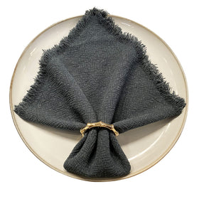 Kintyno 12-piece napkin rings in gold bamboo knuckles for elegant table decor
