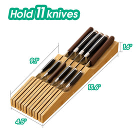 Kiplant space-saving design organizes knives neatly for quick prep.