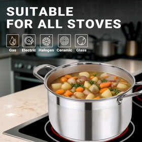 Kirecoo canning bath-ready stockpot supports jar processing