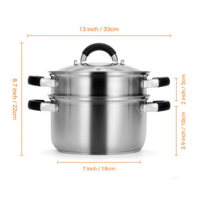 Kirecoo steamer basket in pot with vegetables for quick steaming