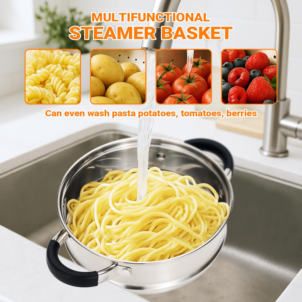 Kirecoo steamer glass lid with steam vent for monitoring cooking