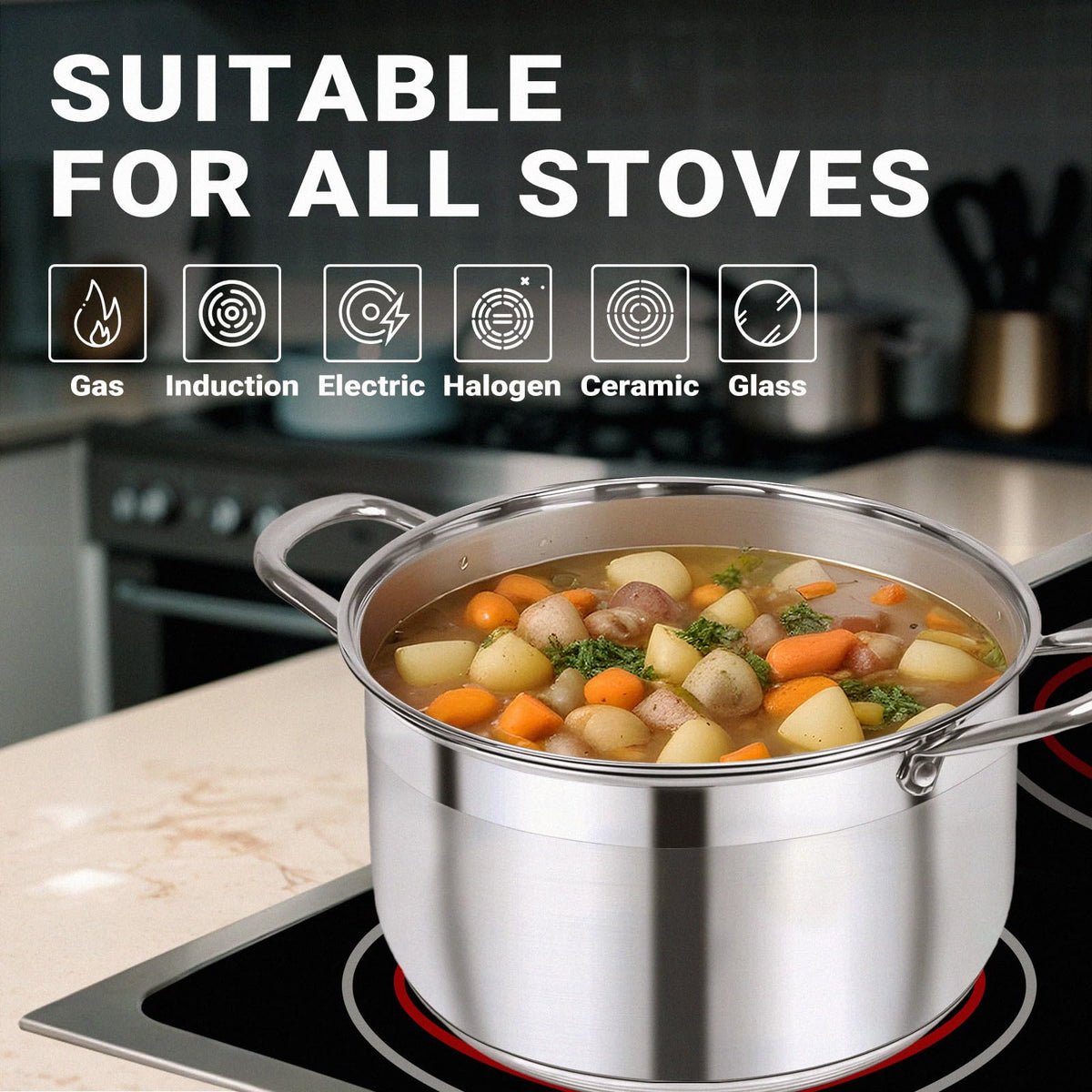 Kirecoo stock pot is dishwasher-safe for easy cleanup