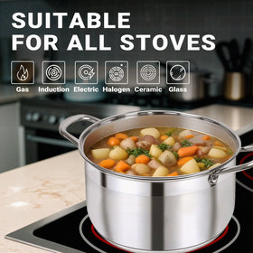 Kirecoo stockpot nonstick interior eases release and cleaning.