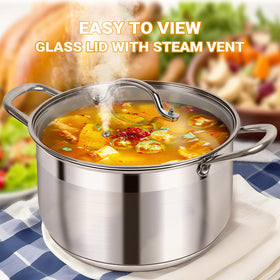 Kirecoo stock pot interior is nonstick for effortless food release