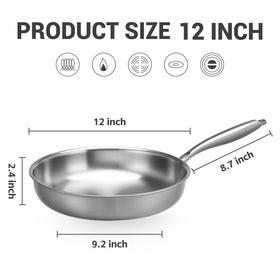 Kirecoo Tri-Ply Pan demonstrates even heat distribution across the cooking surface.