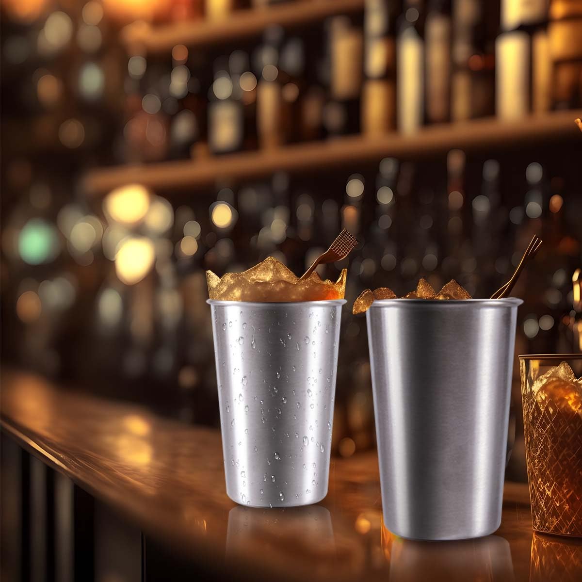 Dishwasher-safe KISEER stainless steel pint cups for busy homes or venues