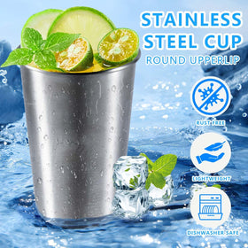 Polished inside and outside KISEER pint cups with sleek look and easy cleaning