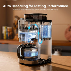 Kismile 1-5 liter water tank coffee maker reduces refills during the day