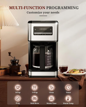 Kismile coffee maker normal and bold brew options for richer flavor