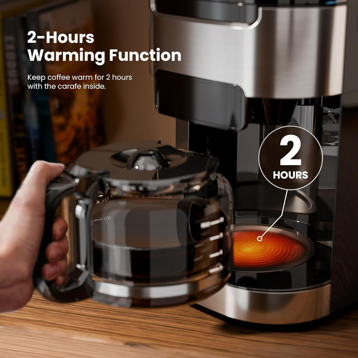 Kismile adjustable grind size control for customized flavor