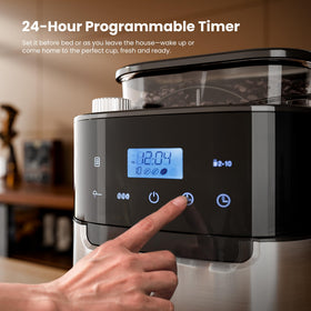 Kismile programmable timer panel enabling wake-up brews