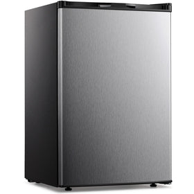 Kismile small upright freezer front view, ideal dorm storage for quick frozen items