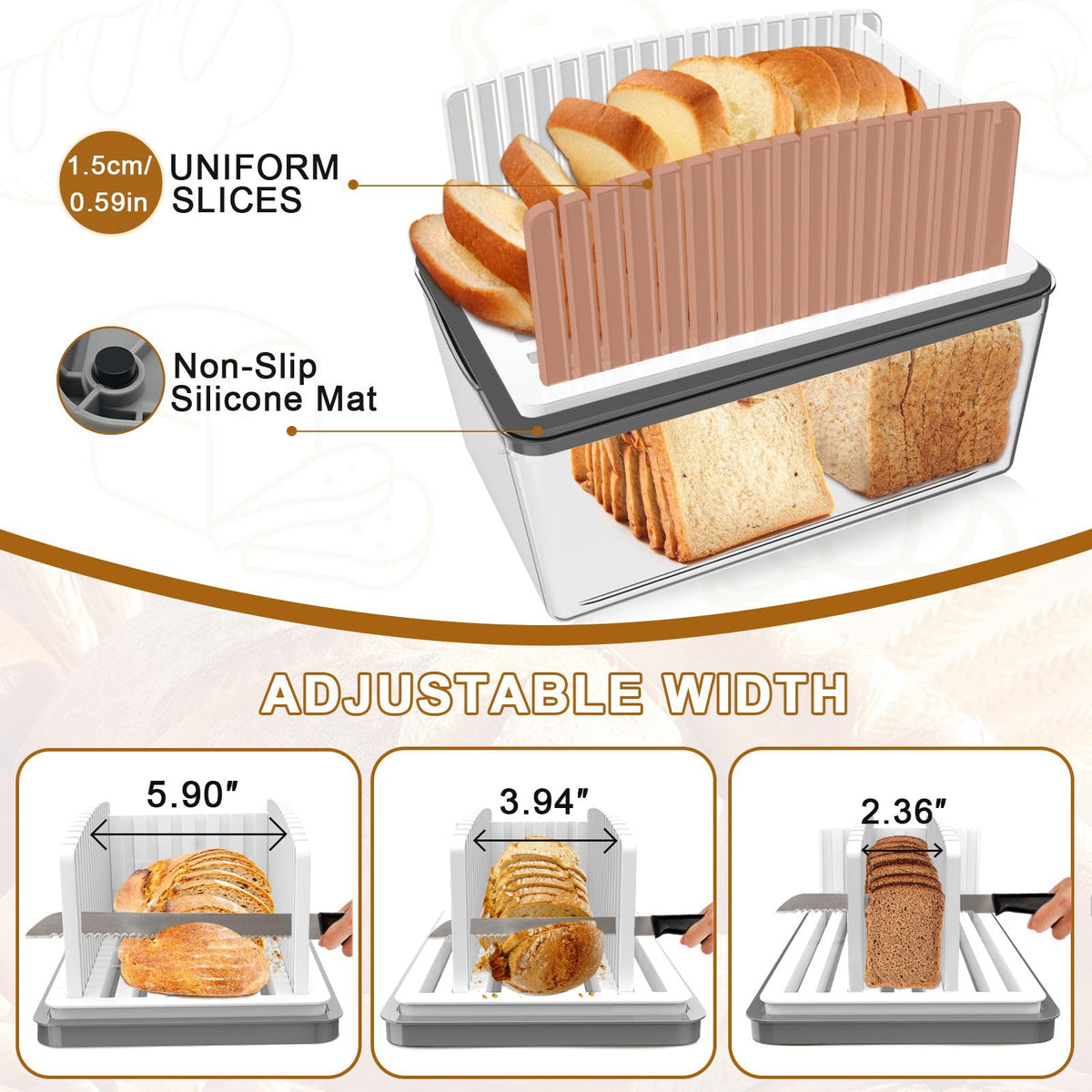 Kiss Core crumb tray removable for easy cleaning after slicing